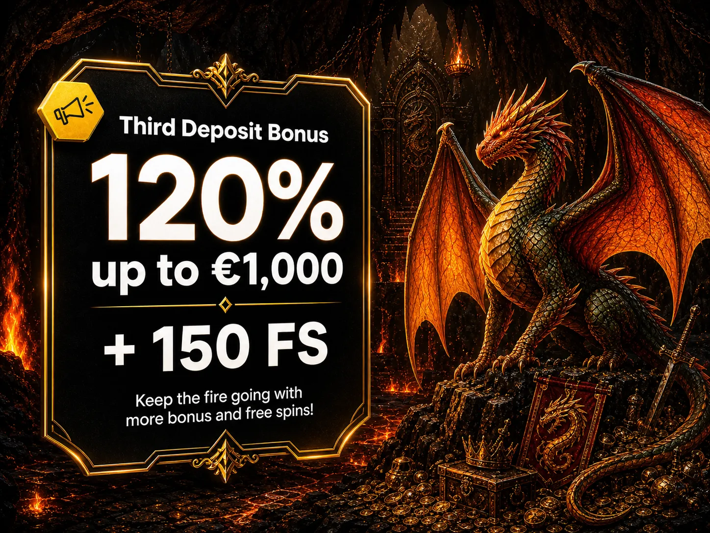 Dragon Slots third deposit bonus